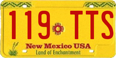NM license plate 119TTS
