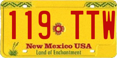 NM license plate 119TTW