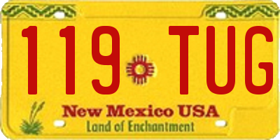 NM license plate 119TUG