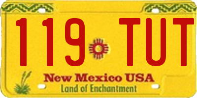 NM license plate 119TUT