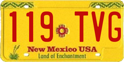 NM license plate 119TVG