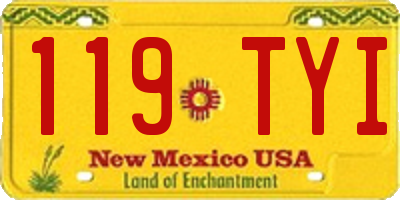 NM license plate 119TYI
