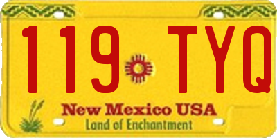 NM license plate 119TYQ