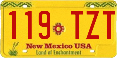 NM license plate 119TZT