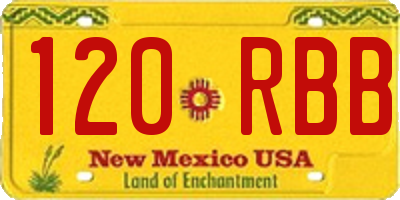NM license plate 120RBB