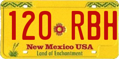 NM license plate 120RBH