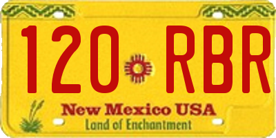 NM license plate 120RBR