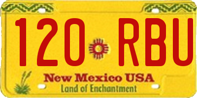 NM license plate 120RBU