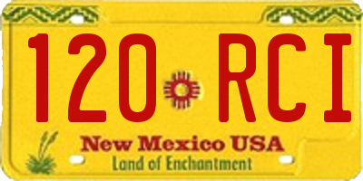 NM license plate 120RCI