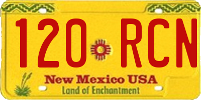 NM license plate 120RCN