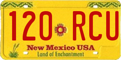 NM license plate 120RCU