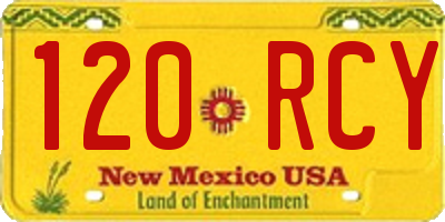 NM license plate 120RCY