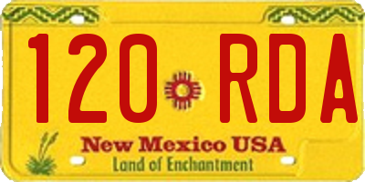 NM license plate 120RDA