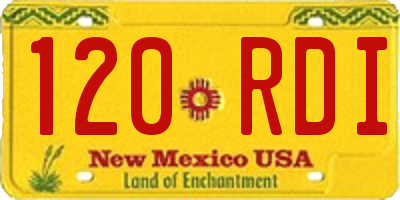 NM license plate 120RDI