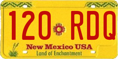 NM license plate 120RDQ