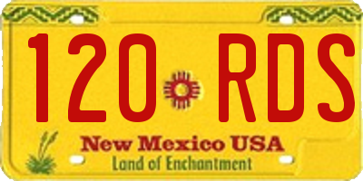 NM license plate 120RDS