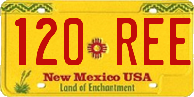 NM license plate 120REE