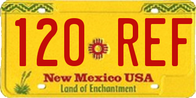 NM license plate 120REF