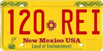 NM license plate 120REI