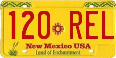 NM license plate 120REL