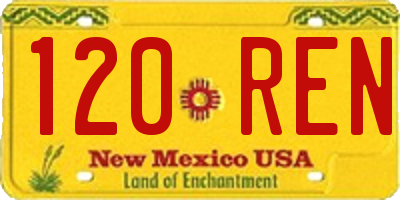 NM license plate 120REN