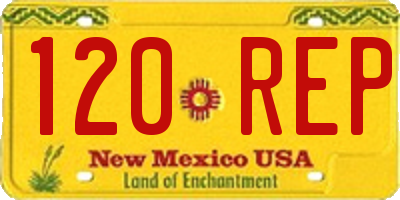NM license plate 120REP