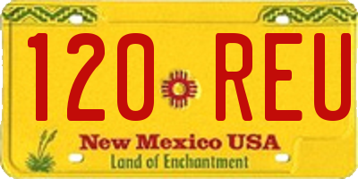 NM license plate 120REU