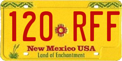 NM license plate 120RFF