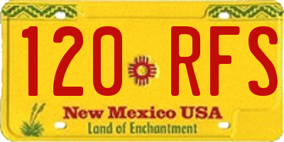 NM license plate 120RFS