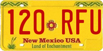 NM license plate 120RFU