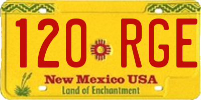 NM license plate 120RGE
