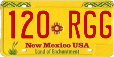 NM license plate 120RGG