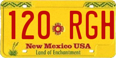 NM license plate 120RGH