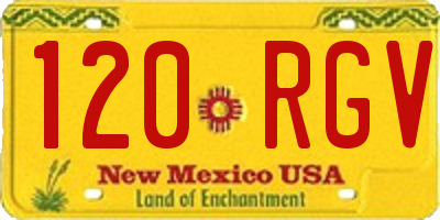 NM license plate 120RGV