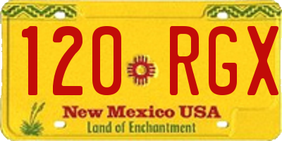 NM license plate 120RGX