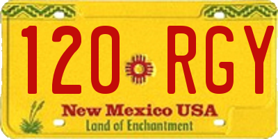 NM license plate 120RGY