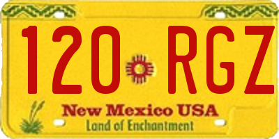 NM license plate 120RGZ