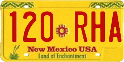 NM license plate 120RHA