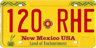 NM license plate 120RHE