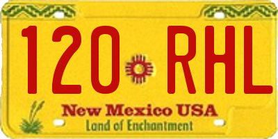 NM license plate 120RHL