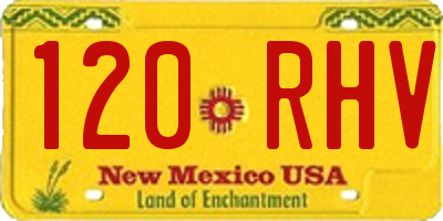 NM license plate 120RHV
