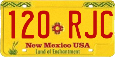 NM license plate 120RJC