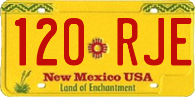 NM license plate 120RJE