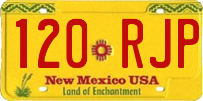 NM license plate 120RJP