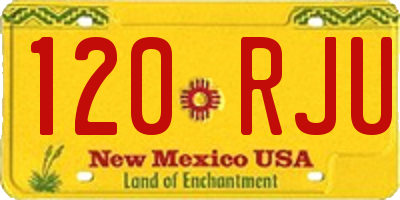 NM license plate 120RJU