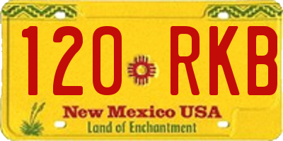 NM license plate 120RKB