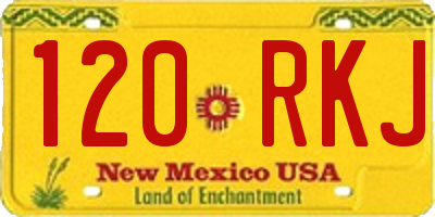 NM license plate 120RKJ