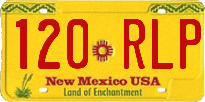 NM license plate 120RLP