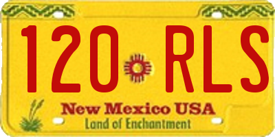 NM license plate 120RLS