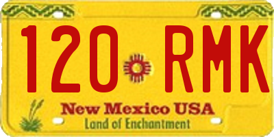 NM license plate 120RMK
